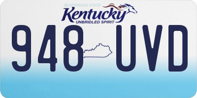 KY license plate 948UVD