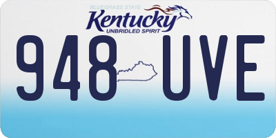 KY license plate 948UVE