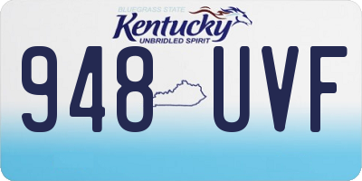 KY license plate 948UVF