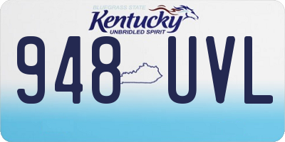 KY license plate 948UVL