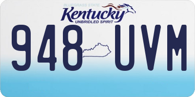 KY license plate 948UVM
