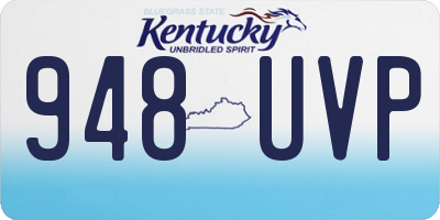 KY license plate 948UVP