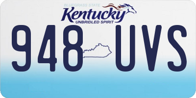 KY license plate 948UVS