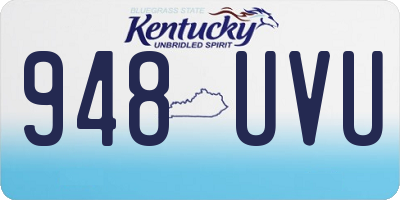 KY license plate 948UVU