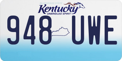 KY license plate 948UWE
