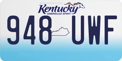 KY license plate 948UWF