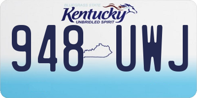 KY license plate 948UWJ