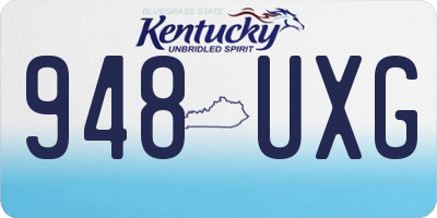 KY license plate 948UXG