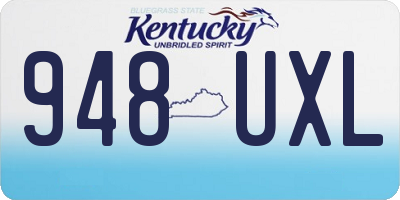 KY license plate 948UXL