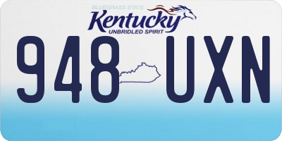 KY license plate 948UXN