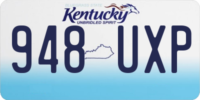 KY license plate 948UXP