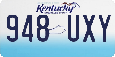 KY license plate 948UXY