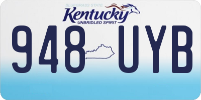 KY license plate 948UYB