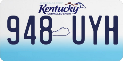 KY license plate 948UYH