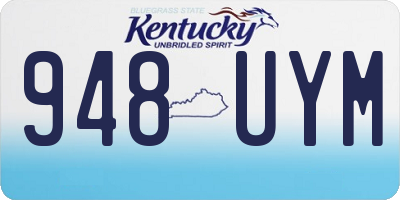 KY license plate 948UYM
