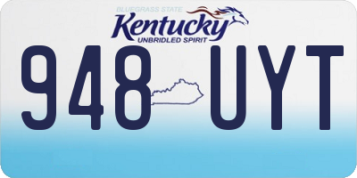 KY license plate 948UYT