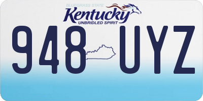 KY license plate 948UYZ