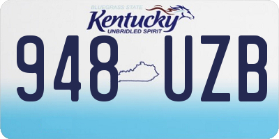 KY license plate 948UZB