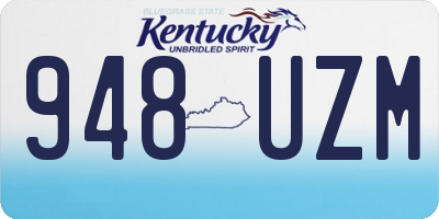 KY license plate 948UZM