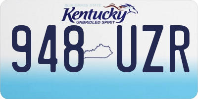 KY license plate 948UZR