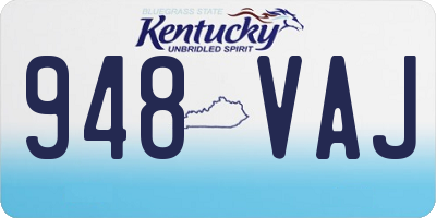 KY license plate 948VAJ