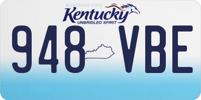 KY license plate 948VBE