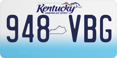 KY license plate 948VBG