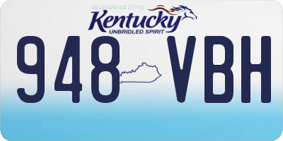KY license plate 948VBH