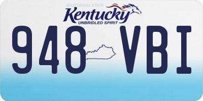 KY license plate 948VBI