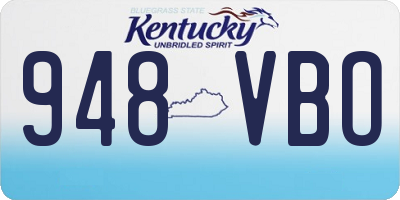 KY license plate 948VBO