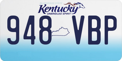 KY license plate 948VBP