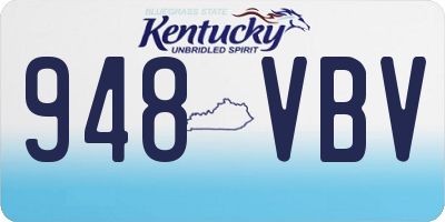 KY license plate 948VBV