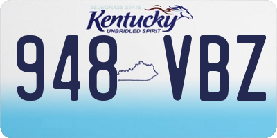 KY license plate 948VBZ