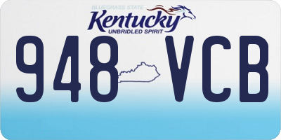 KY license plate 948VCB