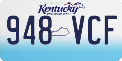 KY license plate 948VCF
