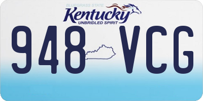 KY license plate 948VCG