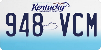 KY license plate 948VCM