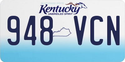 KY license plate 948VCN