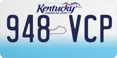 KY license plate 948VCP