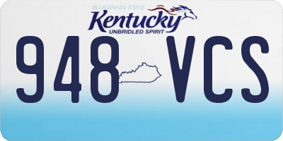 KY license plate 948VCS