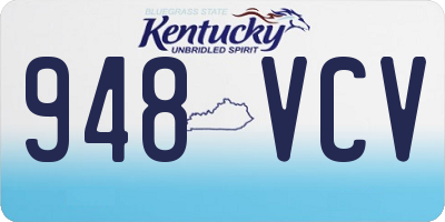 KY license plate 948VCV