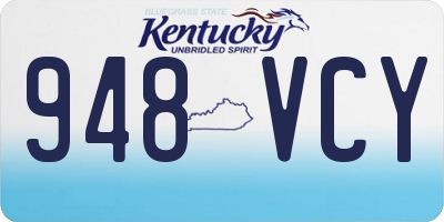 KY license plate 948VCY