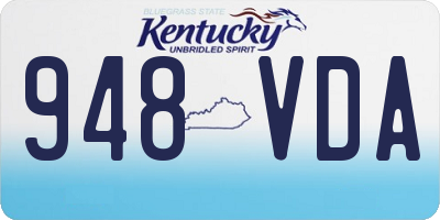 KY license plate 948VDA