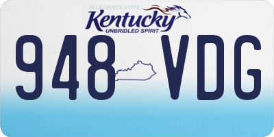 KY license plate 948VDG