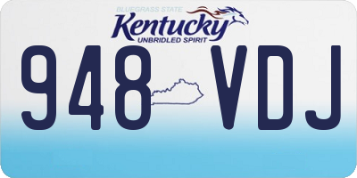 KY license plate 948VDJ