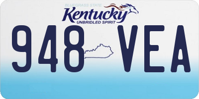 KY license plate 948VEA