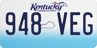 KY license plate 948VEG