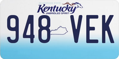 KY license plate 948VEK