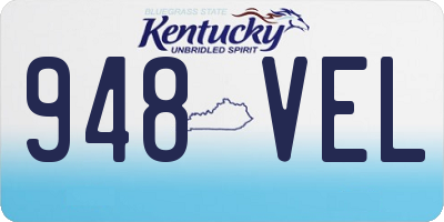 KY license plate 948VEL