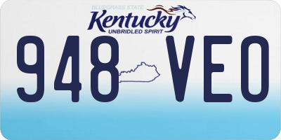 KY license plate 948VEO